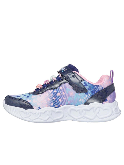 SNEAKERS INFINITE HEART LIGHTS SKECHERS DA BAMBINA BLU
