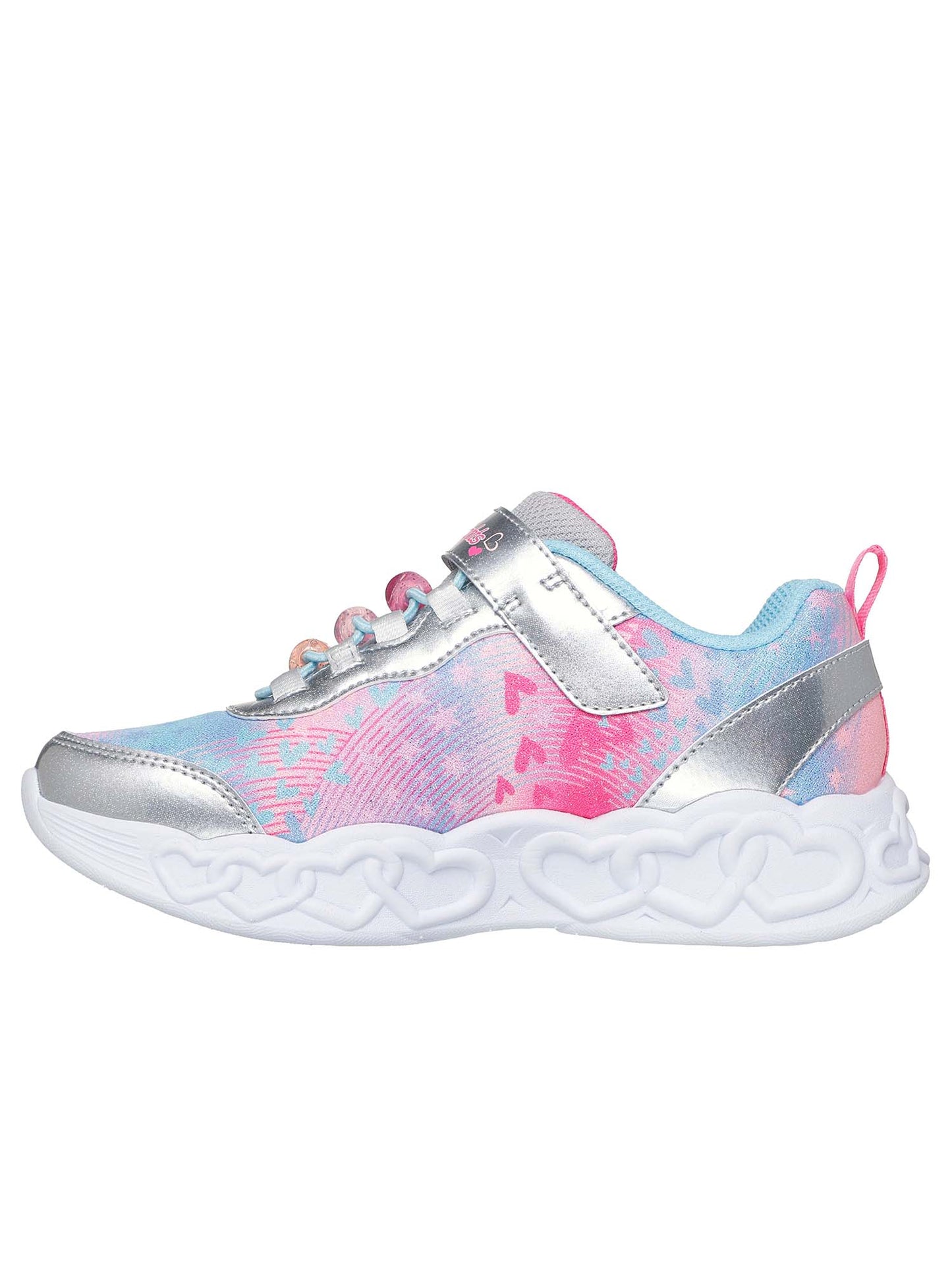 SNEAKERS INFINITE HEART LIGHTS SKECHERS DA BAMBINA ARGENTO