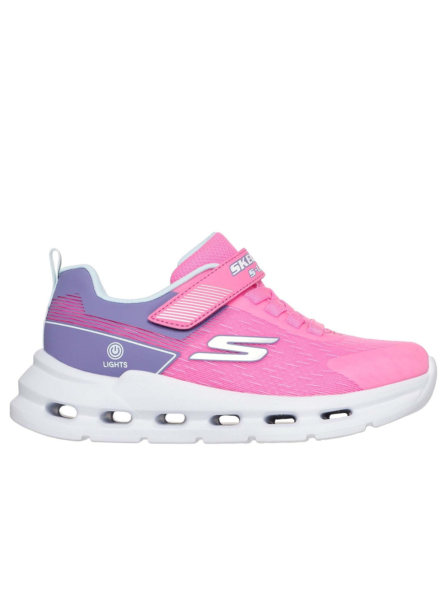SNEAKERS GLIDE-STEP LIGHTS SKECHERS DA BAMBINA FUCSIA