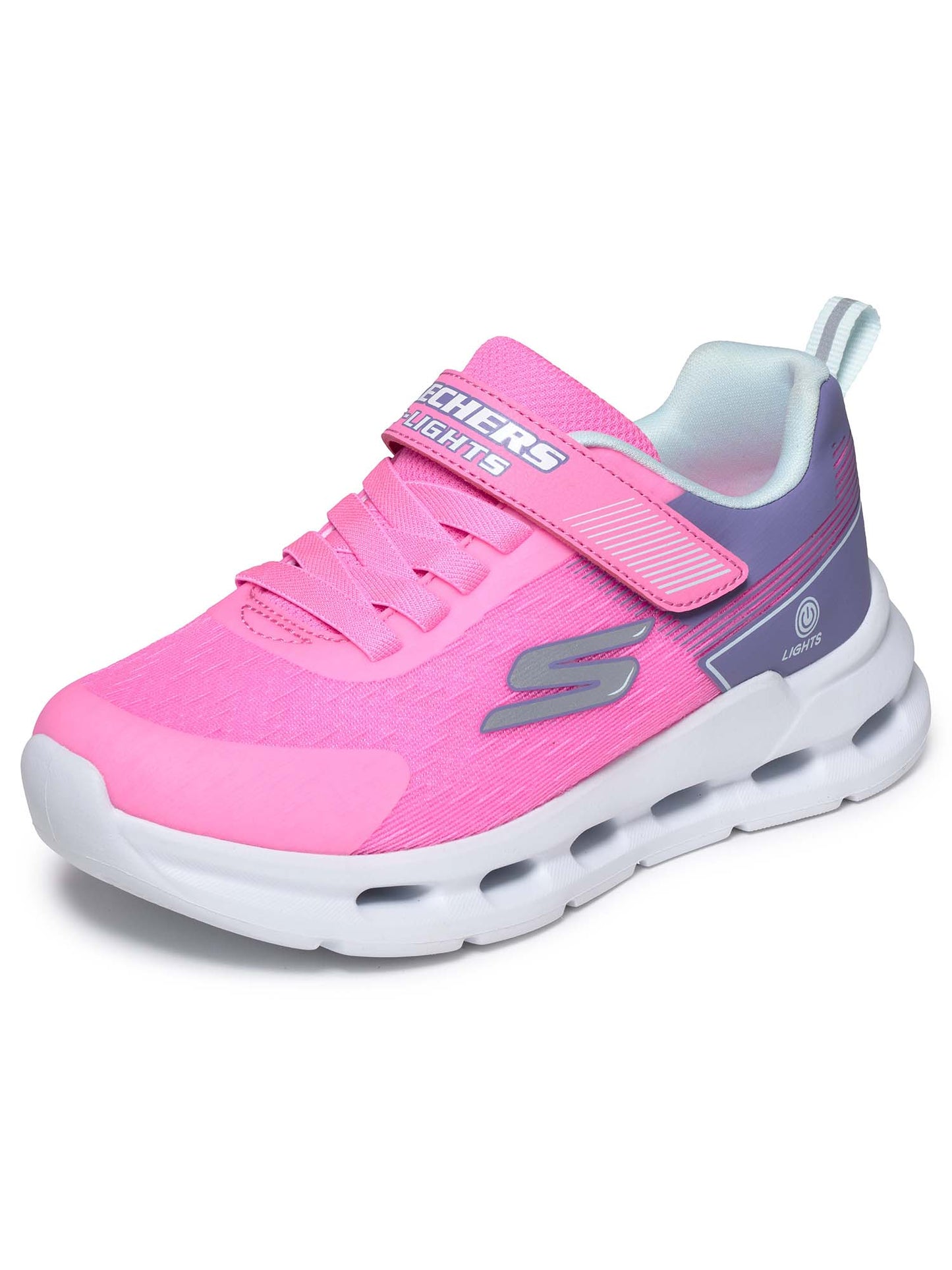 SNEAKERS GLIDE-STEP LIGHTS SKECHERS DA BAMBINA FUCSIA