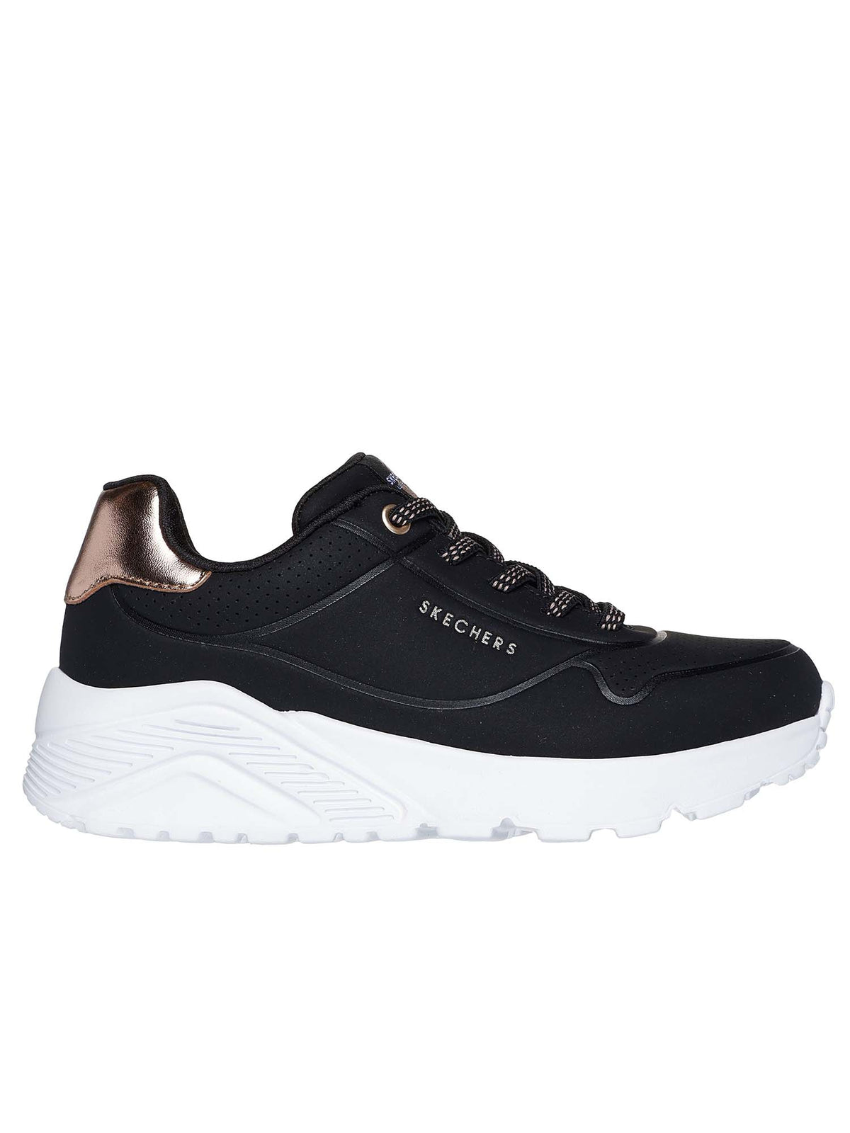 Skechers uno lite sneakers ps da bambino/a nero-bianco