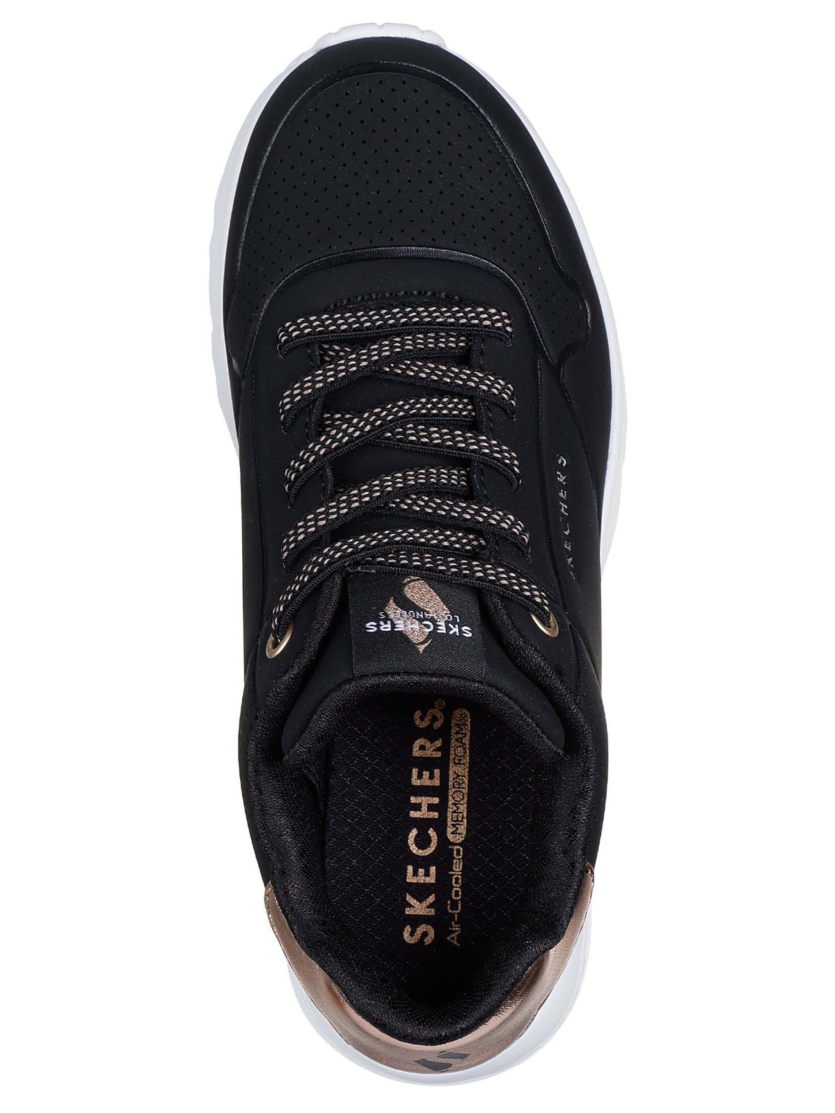 Skechers uno lite sneakers ps da bambino/a nero-bianco