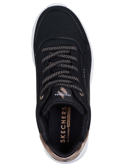 Skechers uno lite sneakers ps da bambino/a nero-bianco