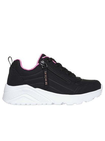 SNEAKERS UNO LITE EASY ZIP SKECHERS DA BAMBINA NERO
