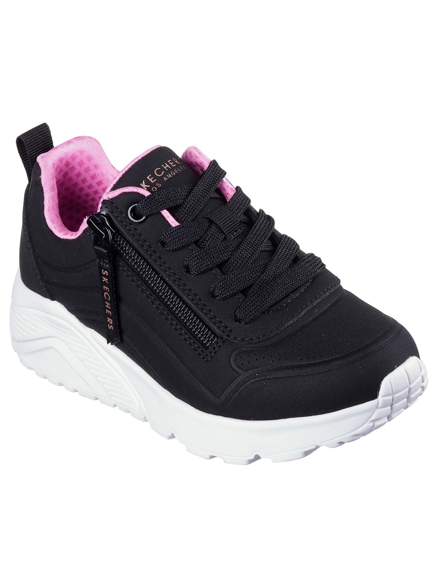 SNEAKERS UNO LITE EASY ZIP SKECHERS DA BAMBINA NERO