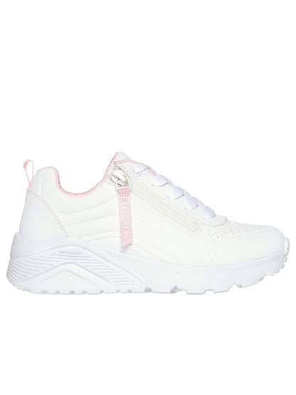 SKECHERS SNEAKERS UNO LITE EASY ZIP DA BAMBINO BIANCO