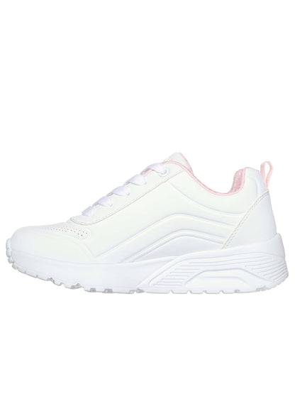 SKECHERS SNEAKERS UNO LITE EASY ZIP DA BAMBINO BIANCO