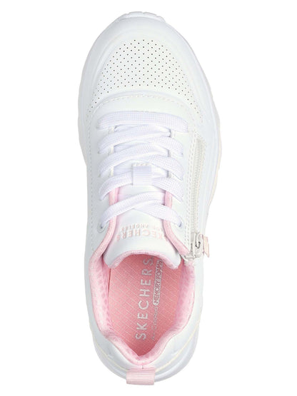 SKECHERS SNEAKERS UNO LITE EASY ZIP DA BAMBINO BIANCO