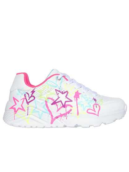 SNEAKERS UNO LITE SKECHERS DA BAMBINA BIANCA MULTICOLOR