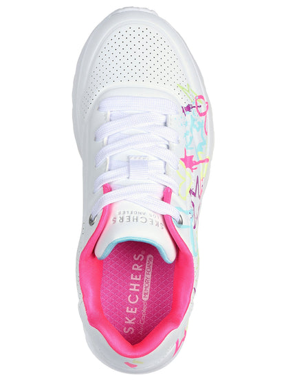 SNEAKERS UNO LITE SKECHERS DA BAMBINA BIANCA MULTICOLOR