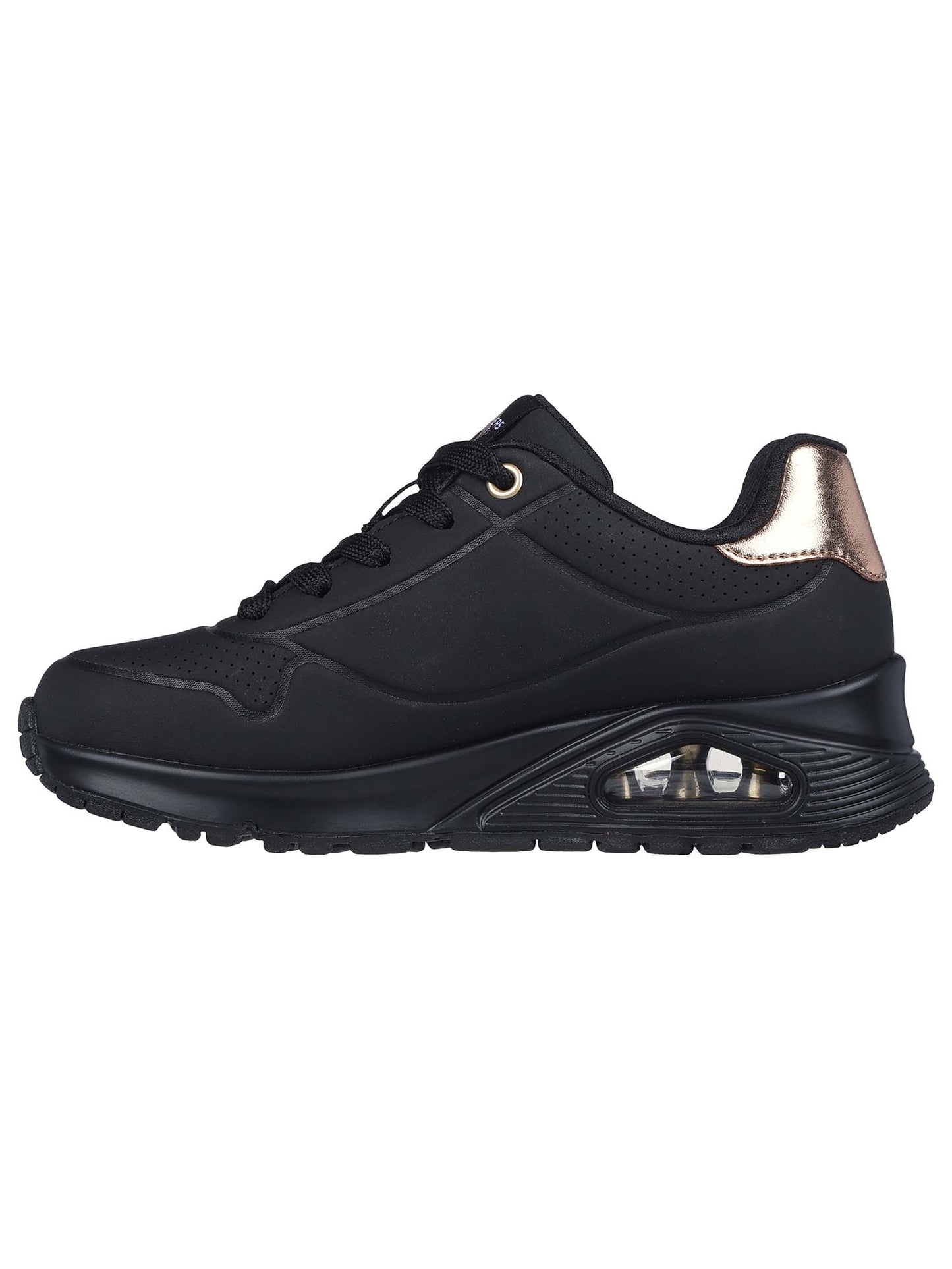 SNEAKERS UNO GEN1 SKECHERS DA RAGAZZA NERO ORO