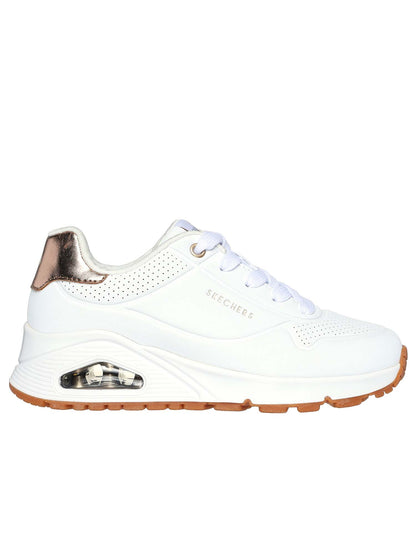 SNEAKERS UNO GEN1 SKECHERS DA RAGAZZA BIANCO ORO