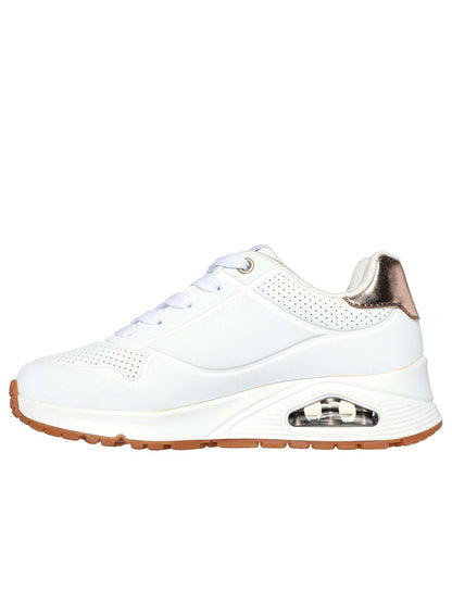 SNEAKERS UNO GEN1 SKECHERS DA RAGAZZA BIANCO ORO