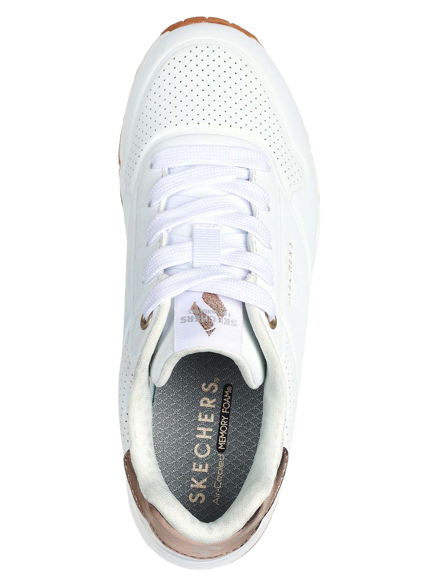 SNEAKERS UNO GEN1 SKECHERS DA RAGAZZA BIANCO ORO