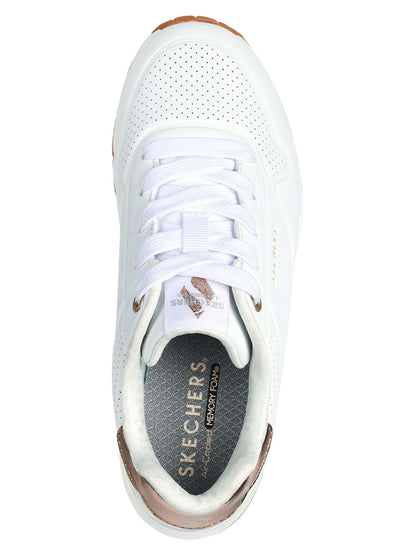 SNEAKERS UNO GEN1 SKECHERS DA RAGAZZA BIANCO ORO