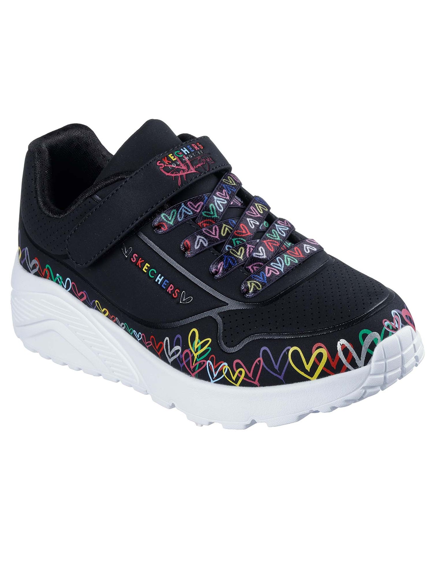 SNEAKERS UNO LITE HEART SKECHERS DA BAMBINA NERO