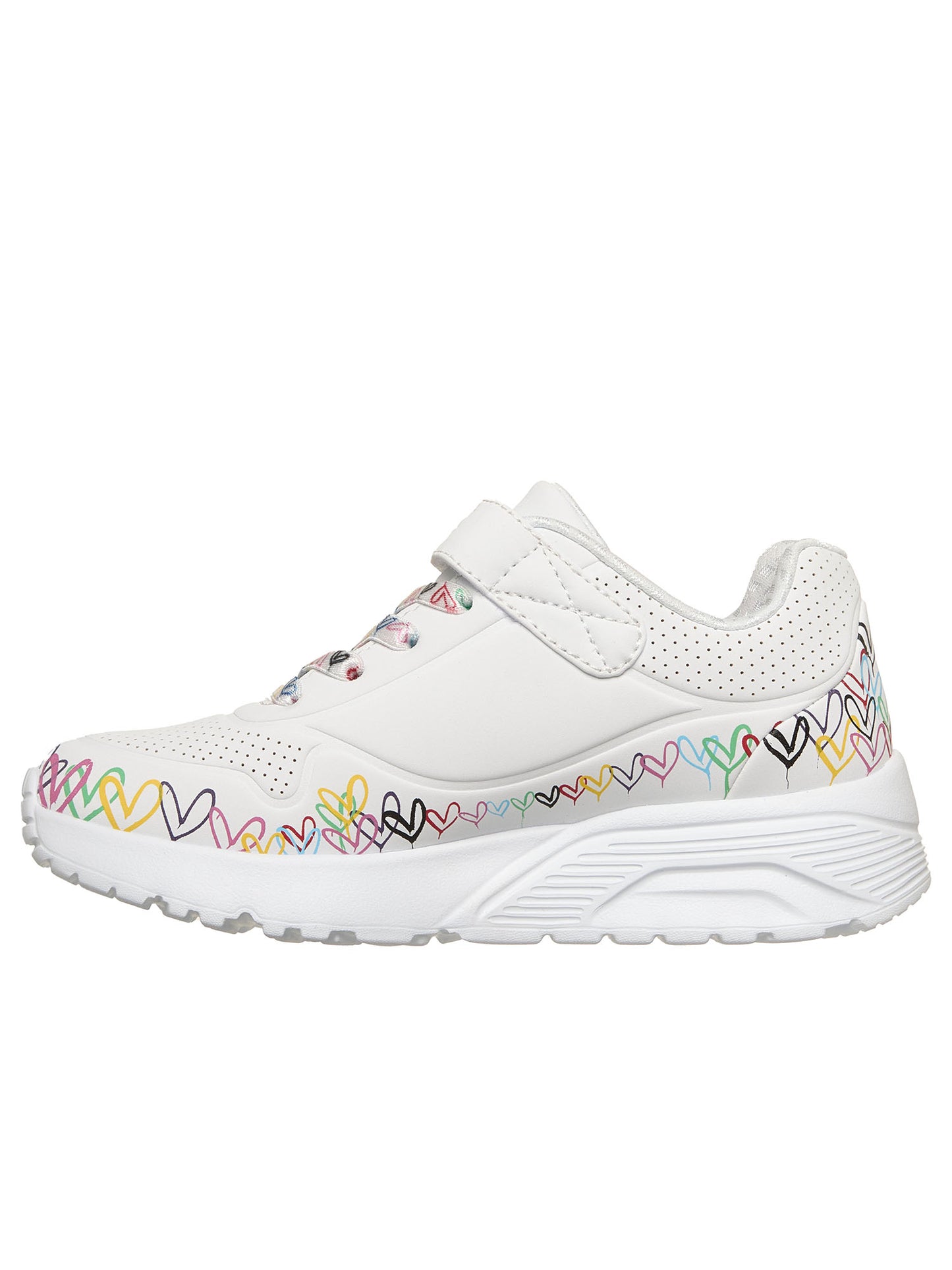 SNEAKERS UNO LITE HEART SKECHERS DA BAMBINA BIANCO