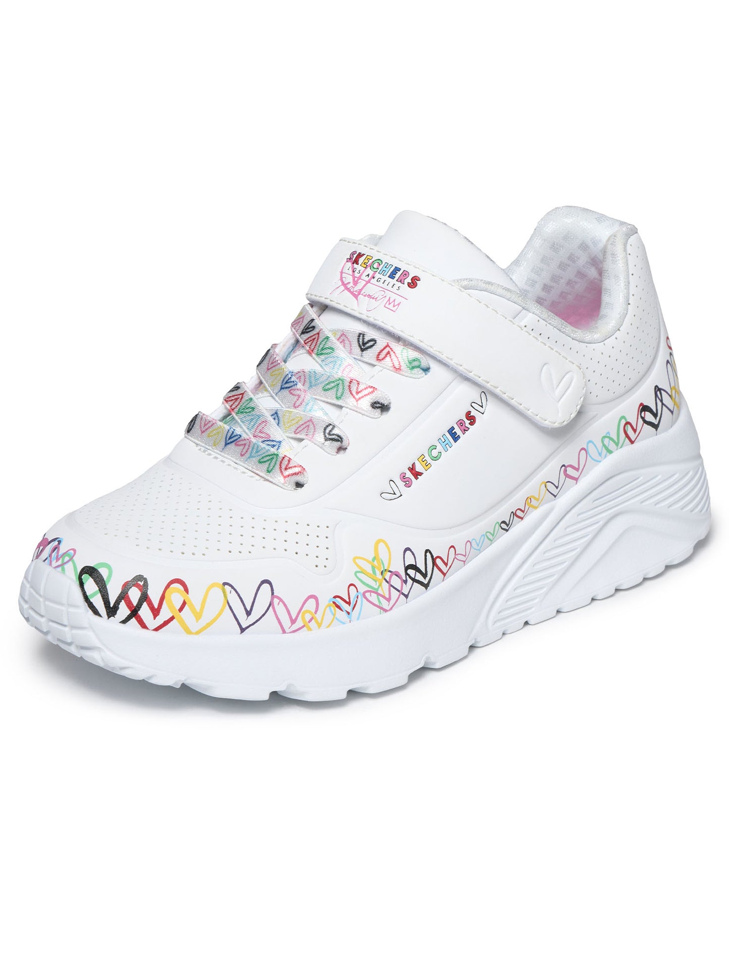 SNEAKERS UNO LITE HEART SKECHERS DA BAMBINA BIANCO