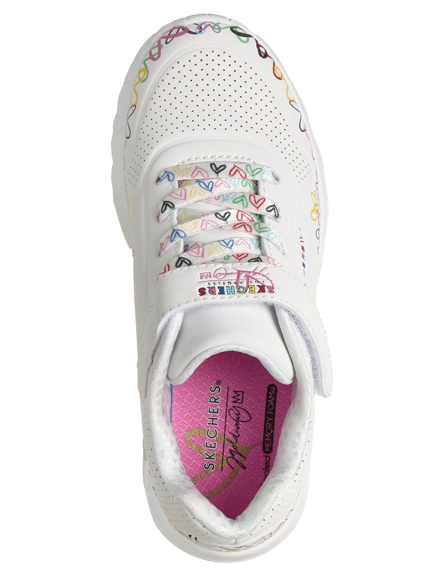 SNEAKERS UNO LITE HEART SKECHERS DA BAMBINA BIANCO