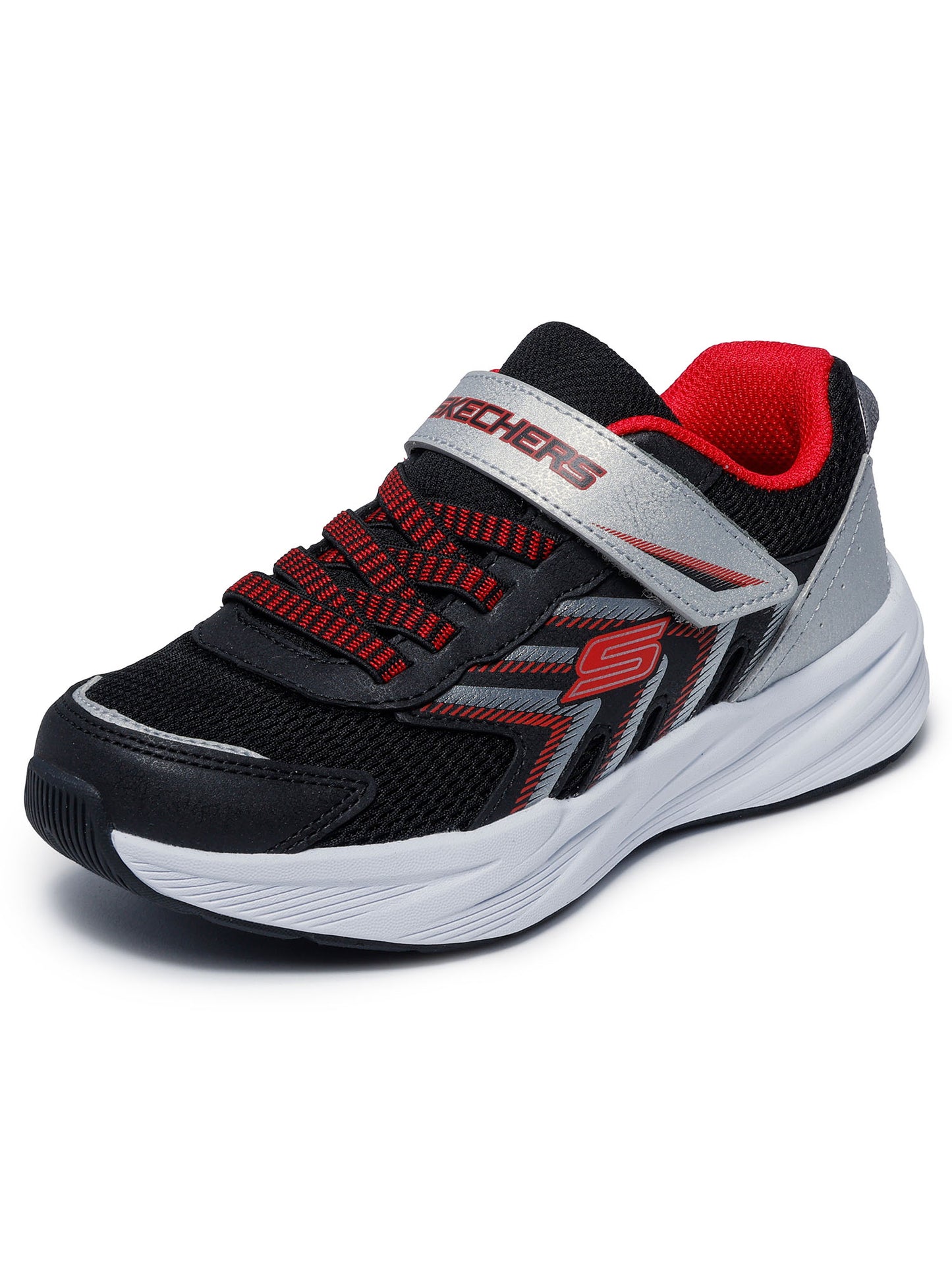 SNEAKERS MICROSPEC TREAD SKECHERS DA BAMBINO NERO ROSSO