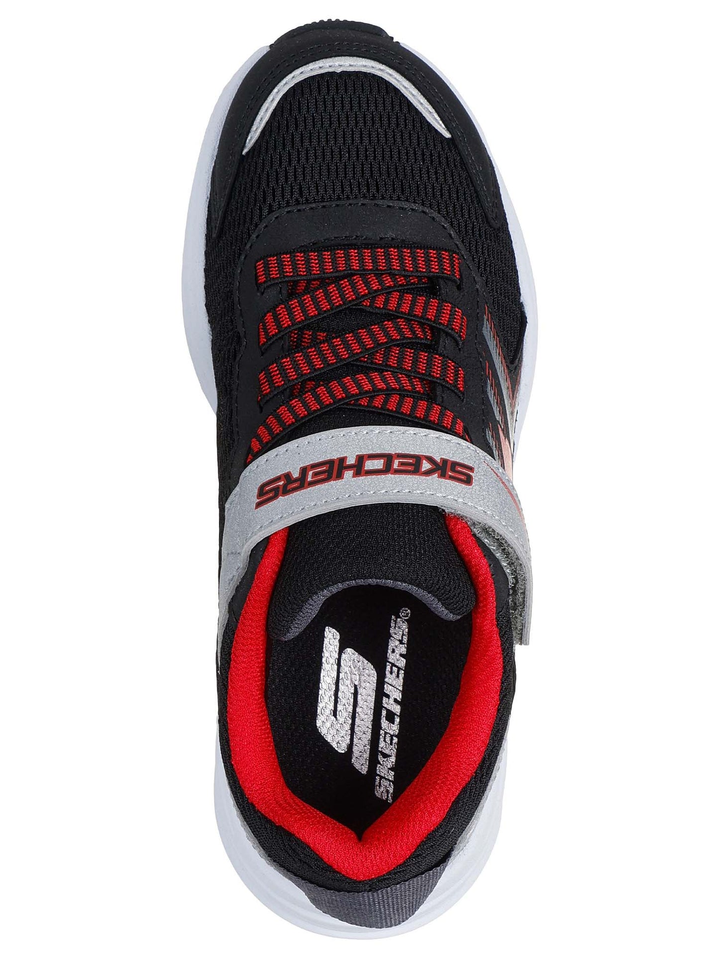 SNEAKERS MICROSPEC TREAD SKECHERS DA BAMBINO NERO ROSSO