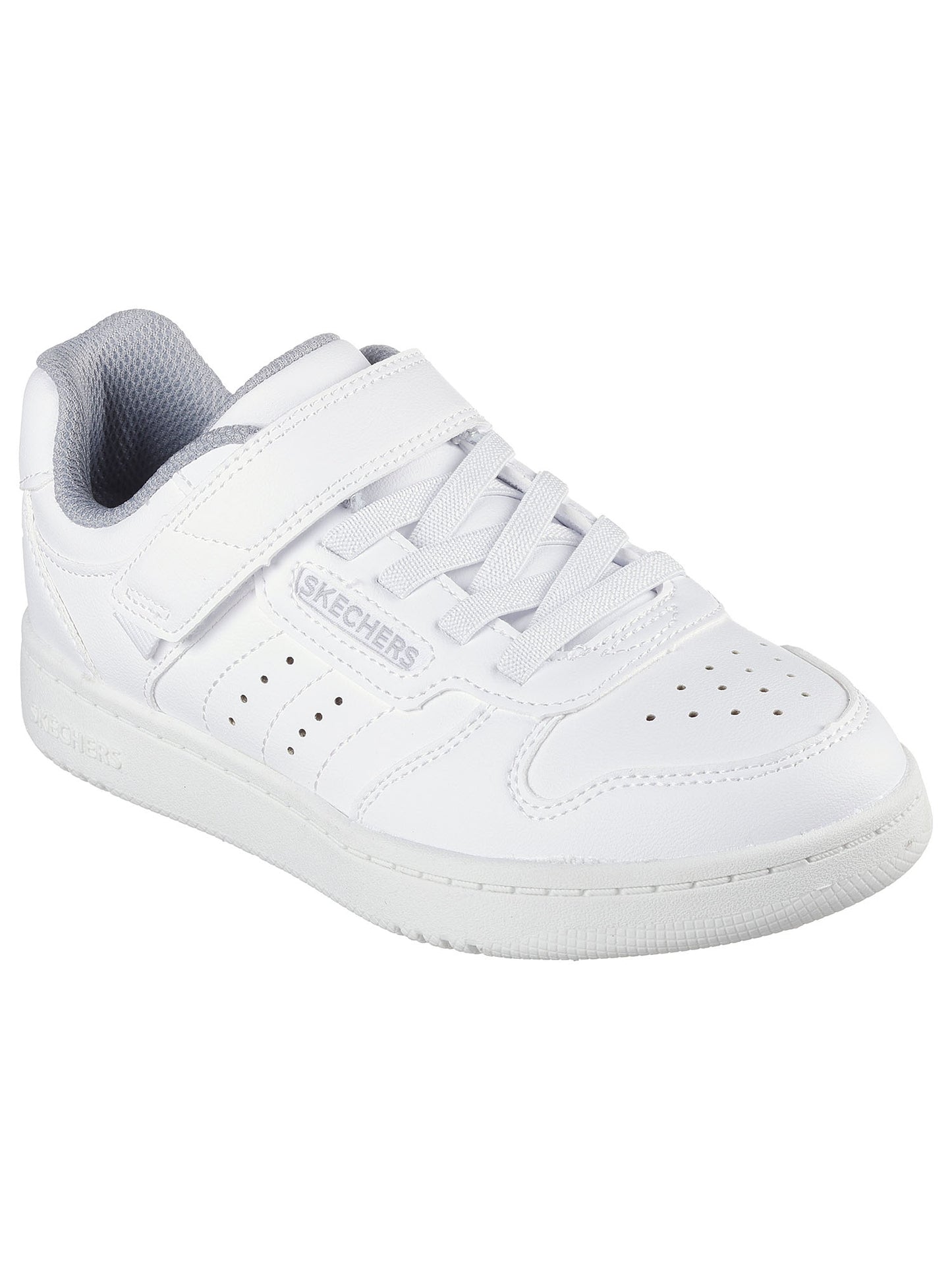 SNEAKER QUICK STREET SKECHERS BAMBINO BIANCO