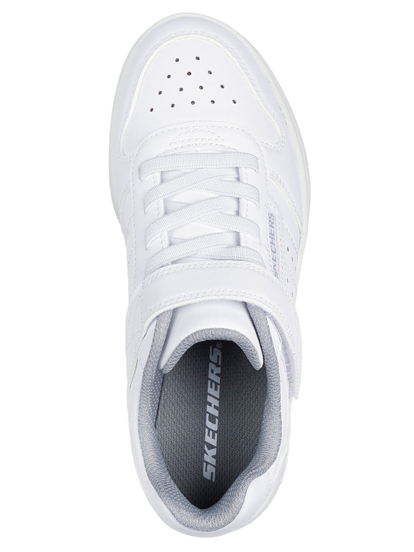 SNEAKER QUICK STREET SKECHERS BAMBINO BIANCO