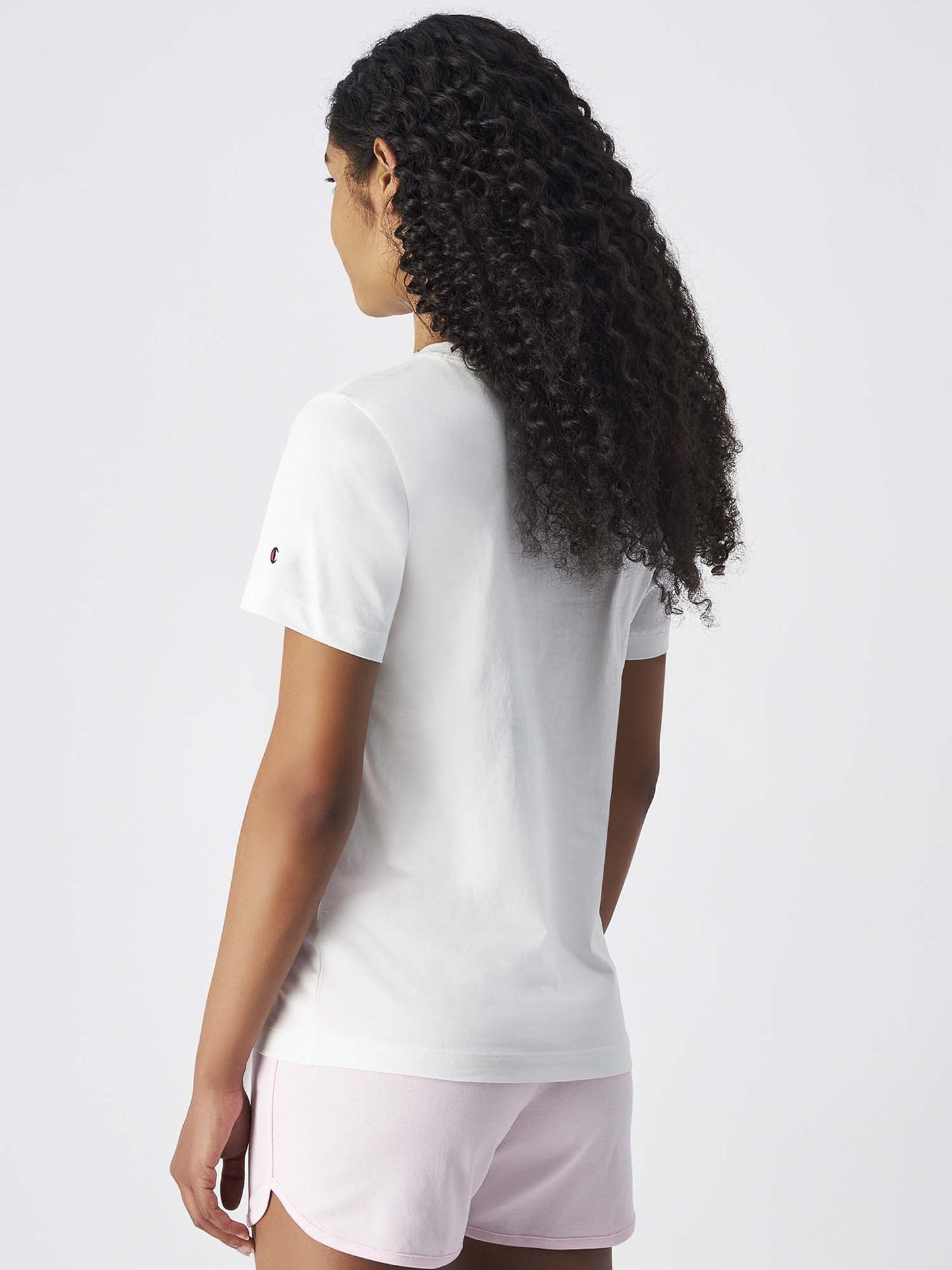 T-SHIRT GIROCOLLO CHAMPION DONNA BIANCO