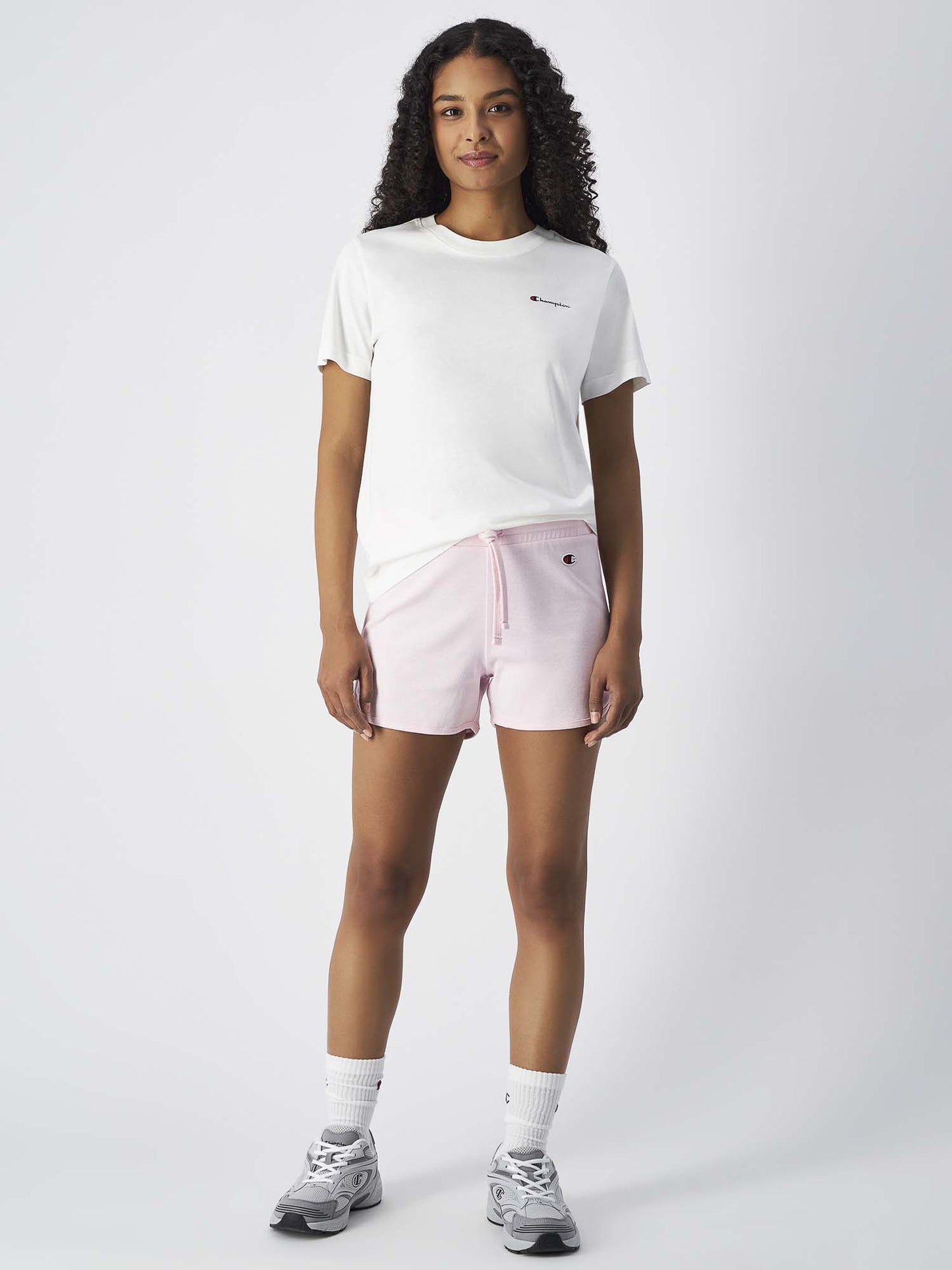 T-SHIRT GIROCOLLO CHAMPION DONNA BIANCO