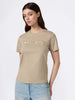 t-shirt-basic-champion-a-maniche-corte-beige-da-donna