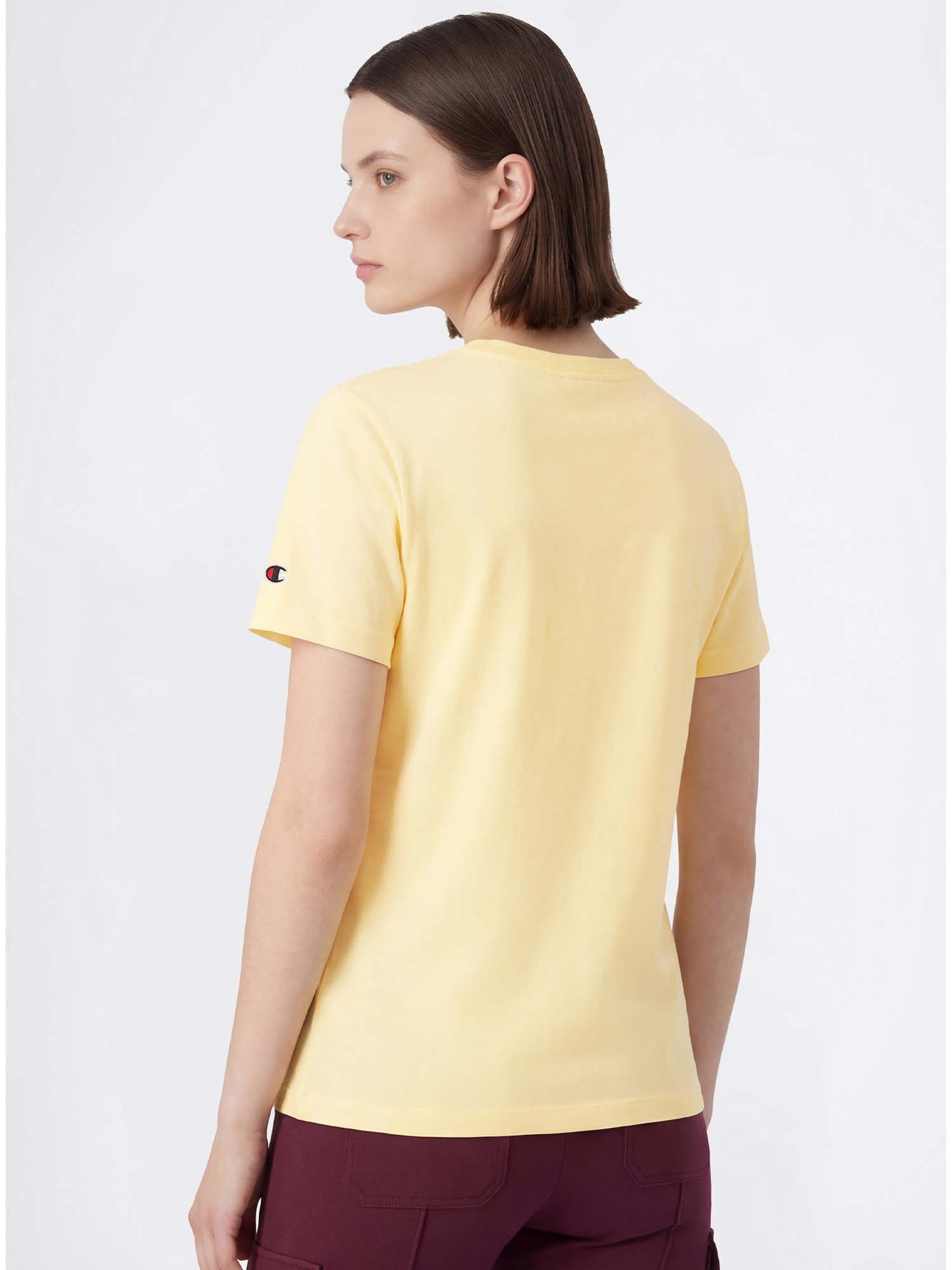 T-shirt da donna Champion Script logo in giallo