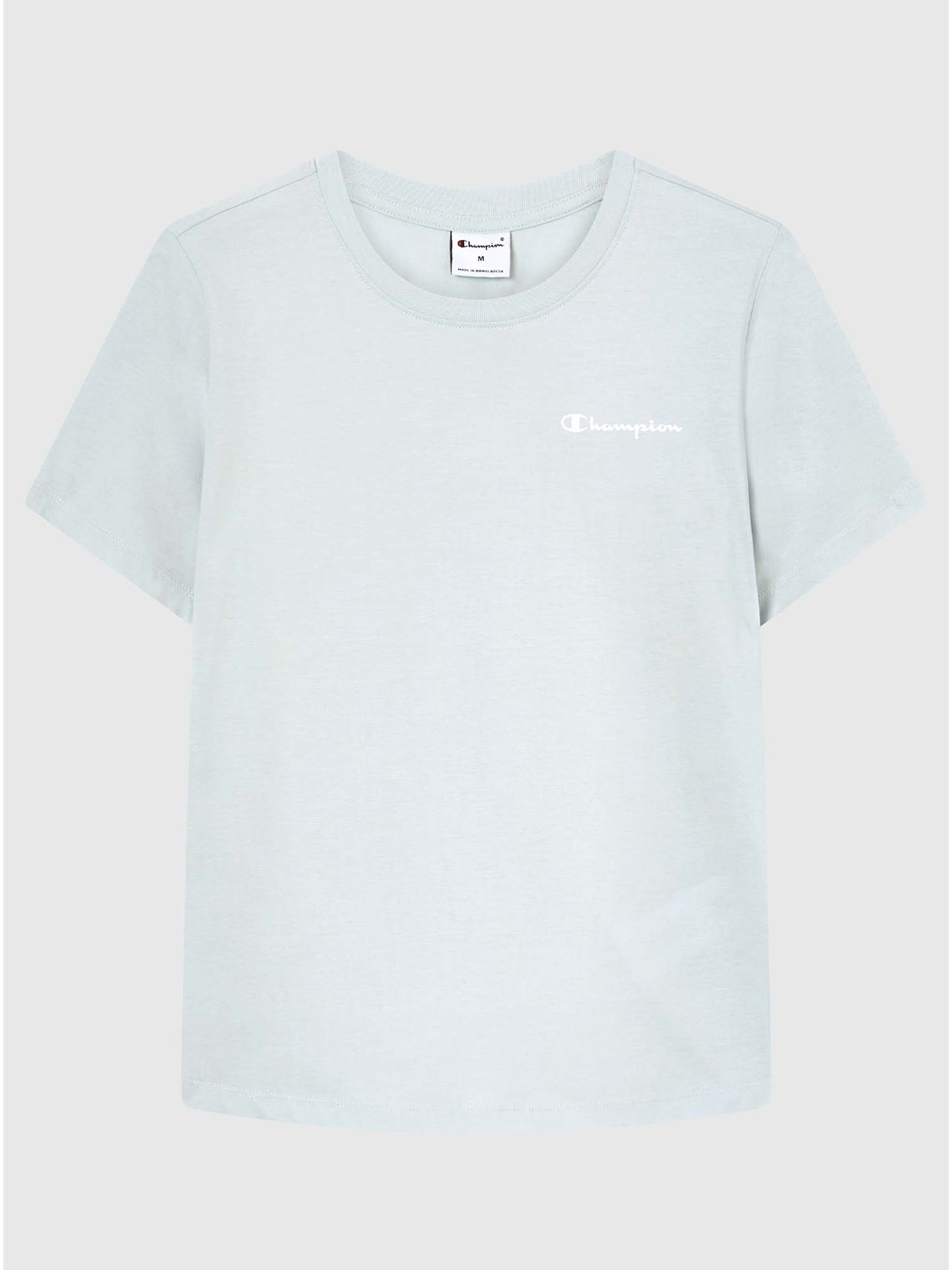 T-shirt donna Champion slim fit azzurra con logo ricamato
