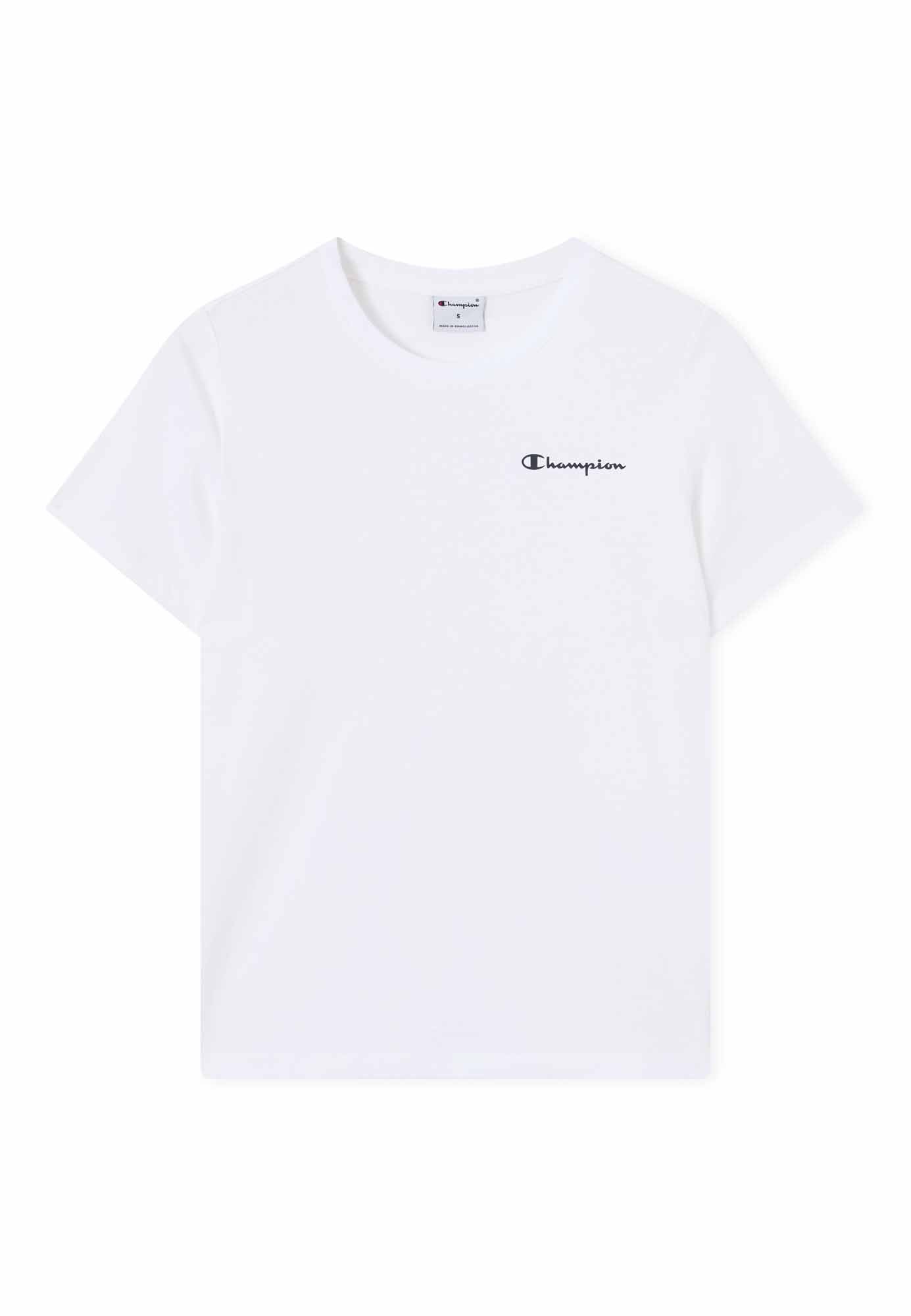 Champion Small Script Logo, t-shirt da donna bianca