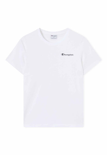 Champion Small Script Logo, t-shirt da donna bianca