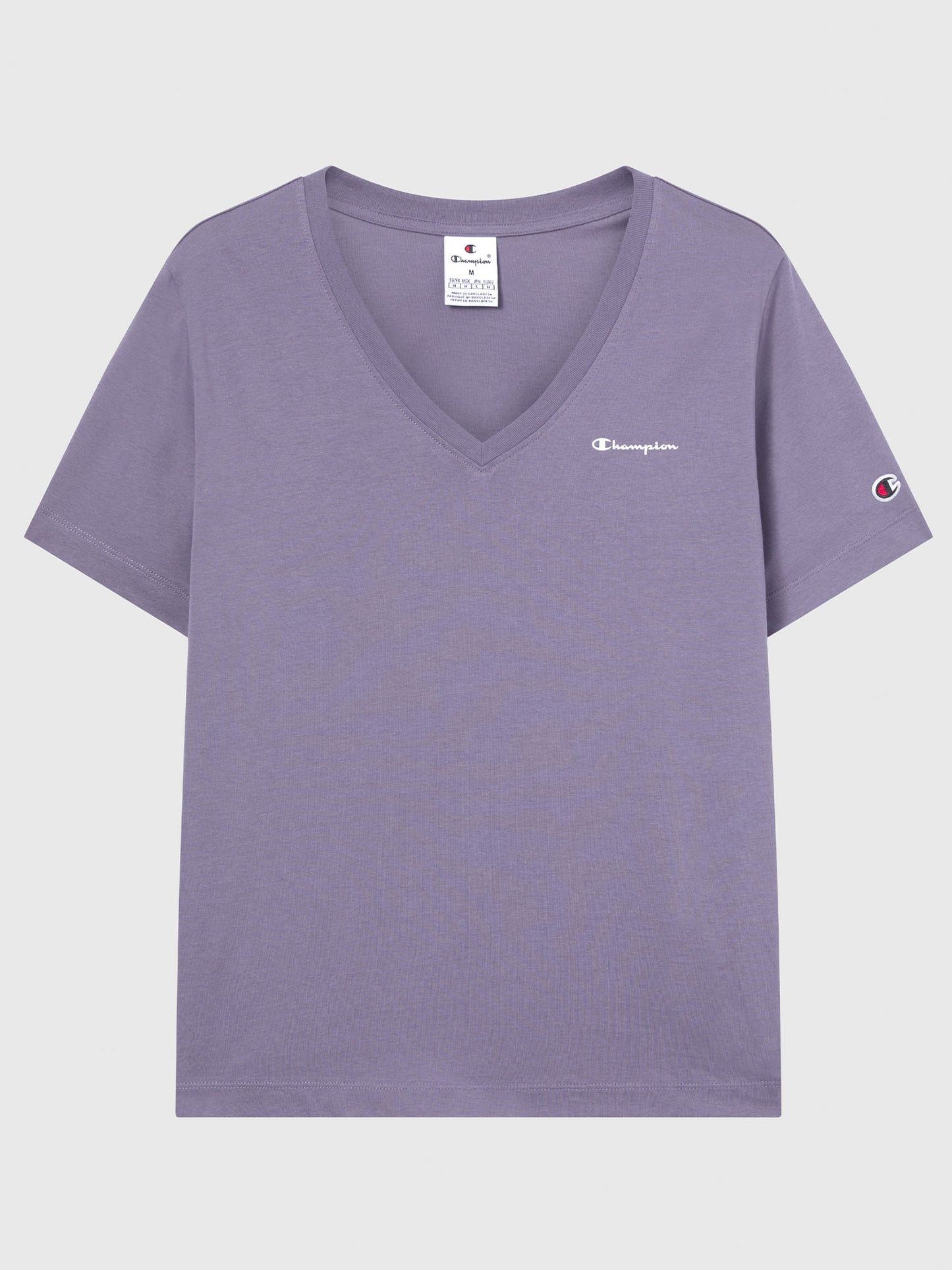 T-SHIRT COLLO A V CHAMPION DA DONNA LILLA