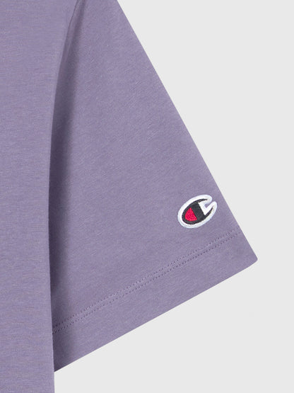 T-SHIRT COLLO A V CHAMPION DA DONNA LILLA