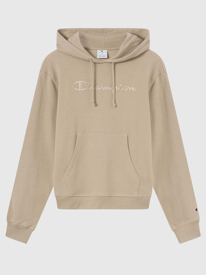 Felpa Champion da donna beige con cappuccio