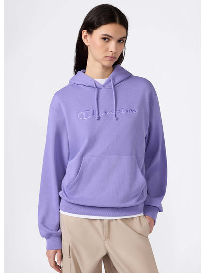 Felpa donna Champion lilla dal design confortevole e moderno