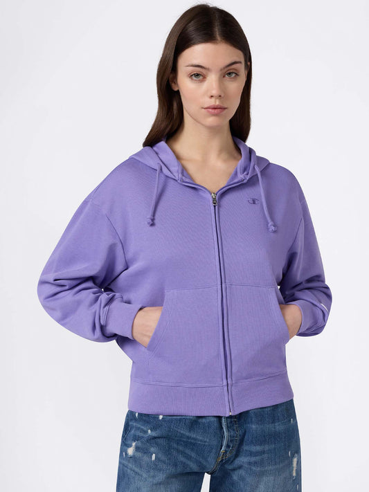 Felpa donna Champion lilla con cappuccio