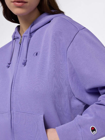Felpa donna Champion lilla con cappuccio