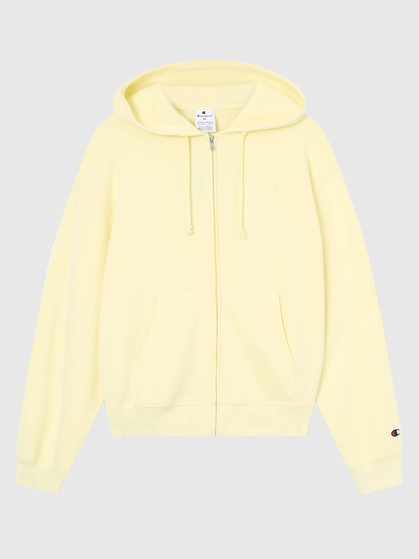 Felpa con cappuccio Champion full zip donna gialla