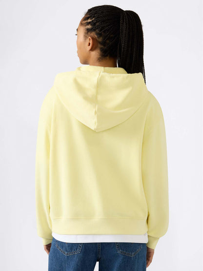 Felpa con cappuccio Champion full zip donna gialla