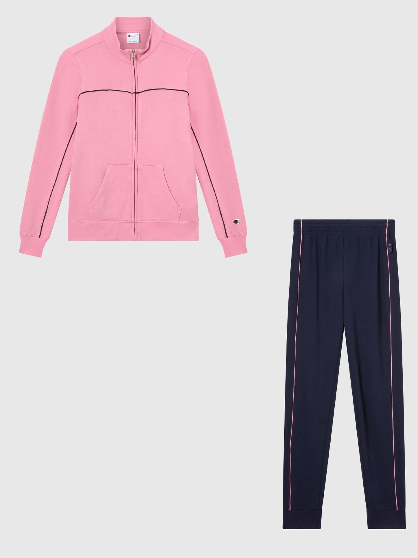 Tuta donna Champion leggera full zip rosa