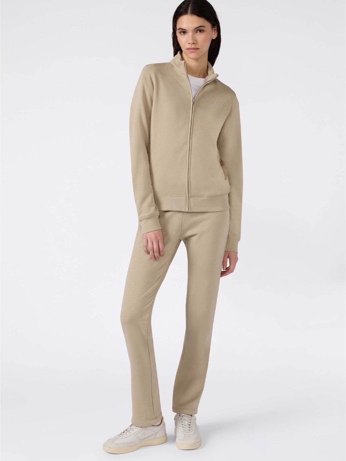 Champion tuta donna beige dal design essenziale e femminile