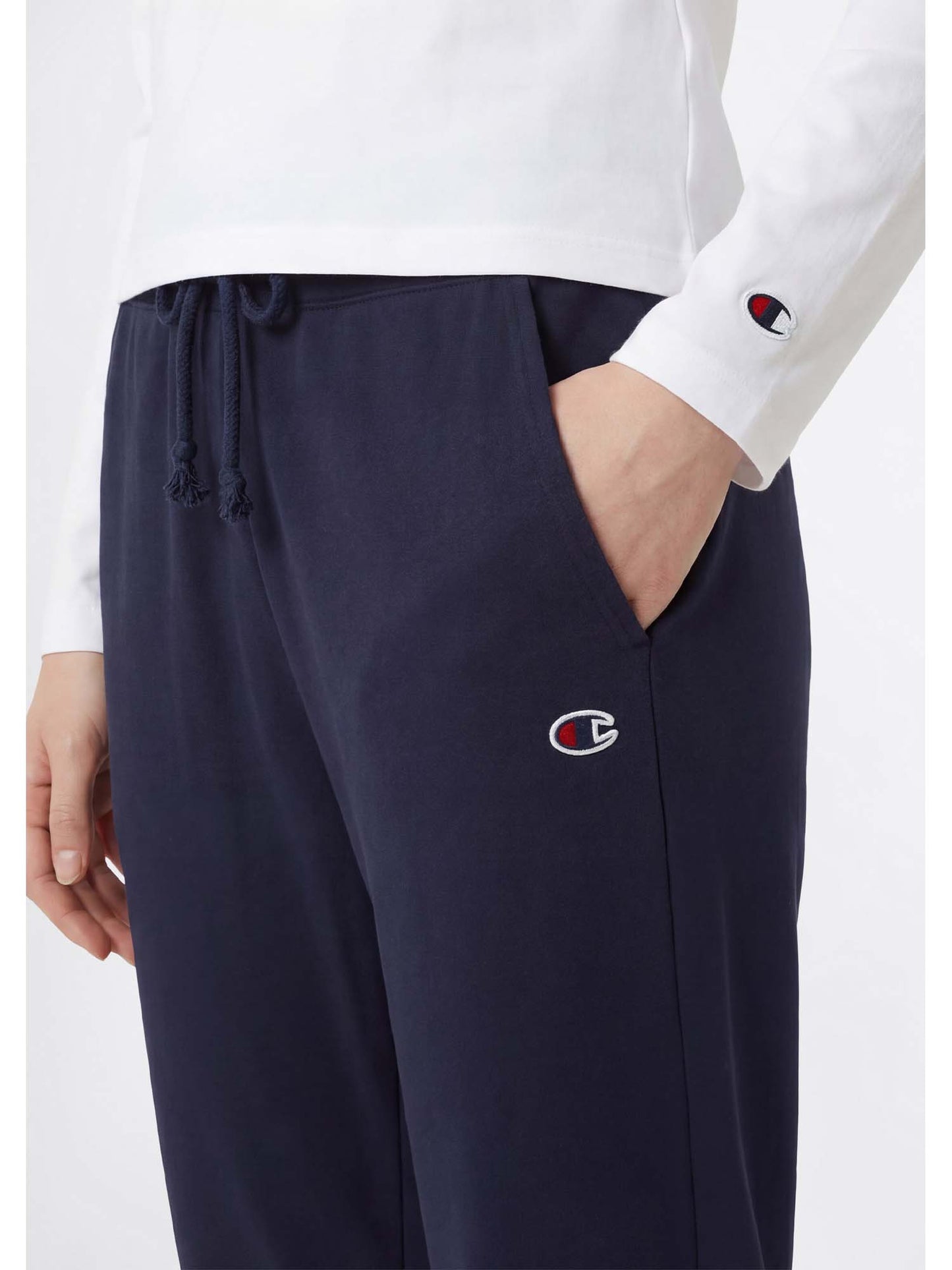 Pantaloni jogger donna Champion blu in lycra elasticizzata
