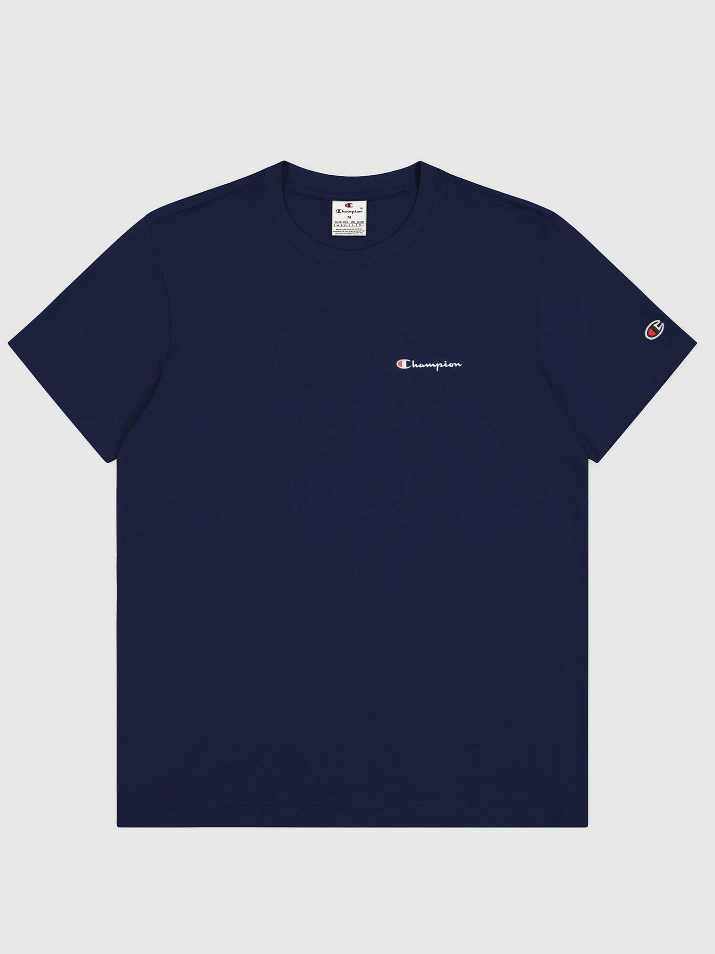 T-SHIRT CON LOGO PICCOLO CHAMPION UOMO BLU