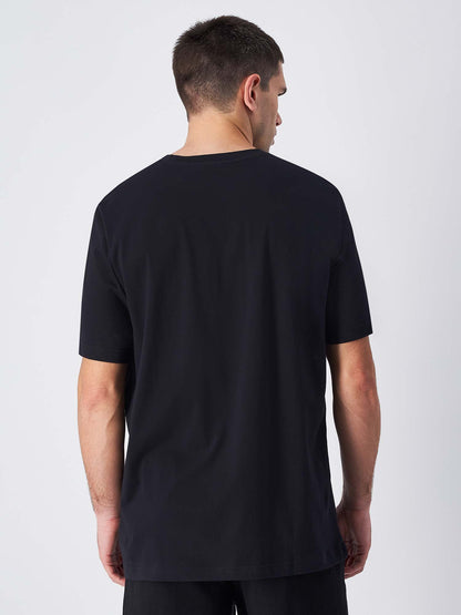 T-SHIRT CON LOGO PICCOLO CHAMPION UOMO NERO