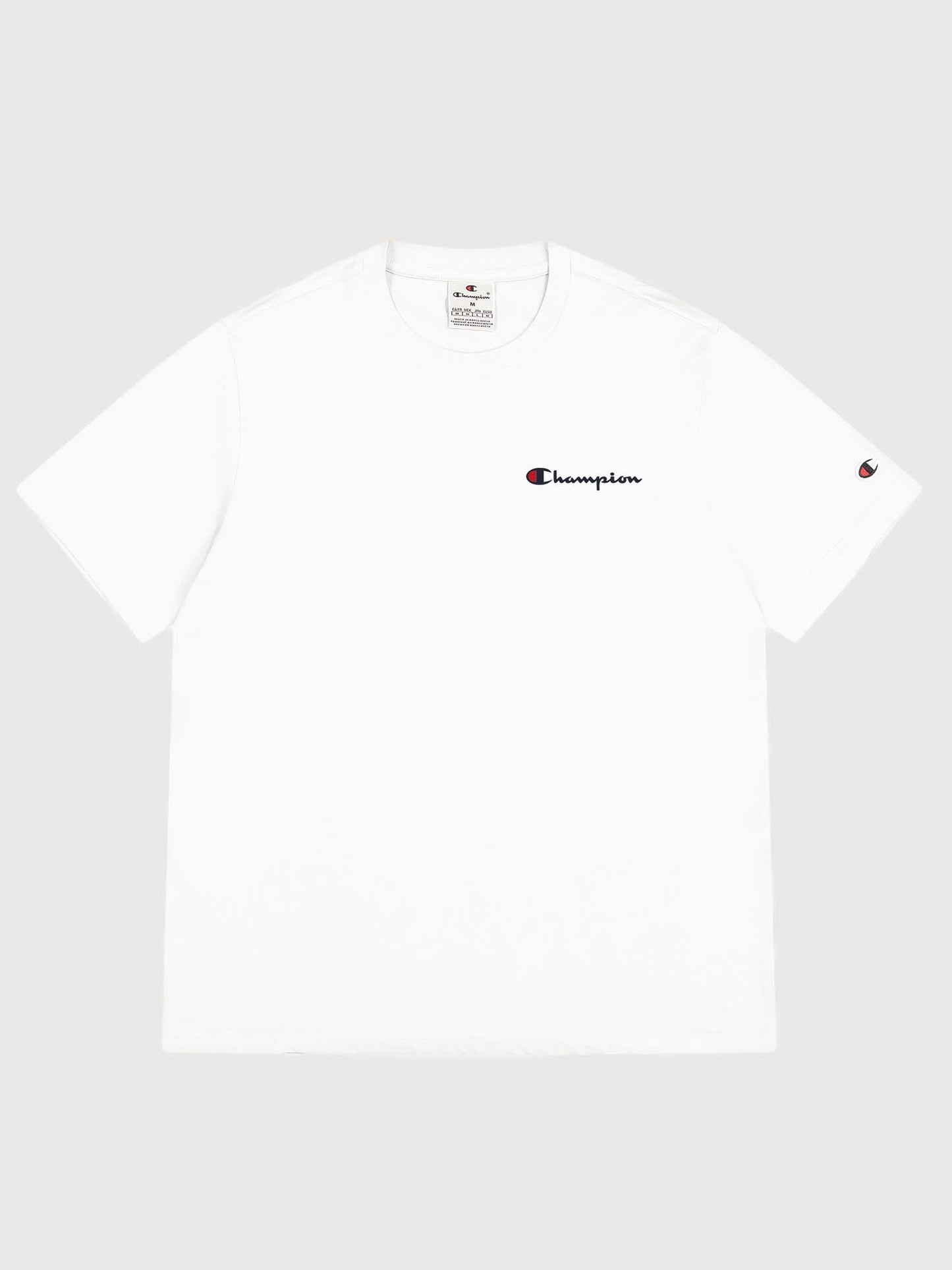 T-SHIRT CON LOGO PICCOLO CHAMPION UOMO BIANCO
