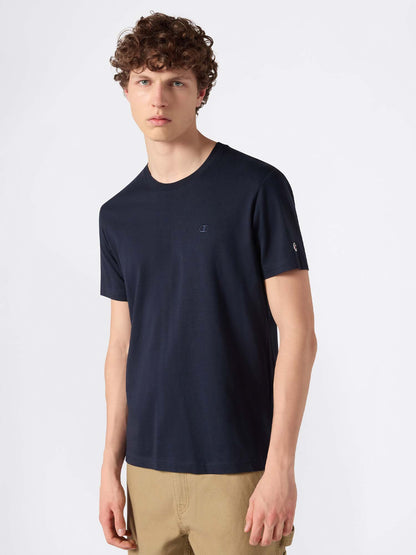 Champion T-shirt uomo blu in cotone jersey leggero