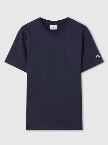 Champion T-shirt uomo blu in cotone jersey leggero